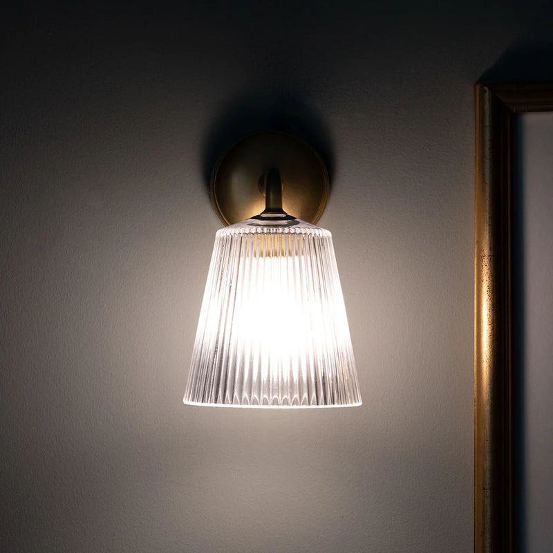 Richmond Small Wall Light w/ Fluted Glass