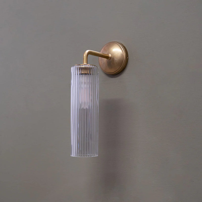 Claremont Small Wall Light Fluted Glass