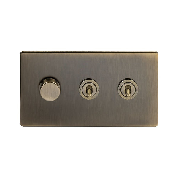 3G Toggle Switch w/ 1 Dimmer