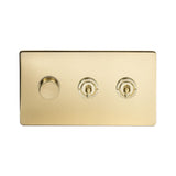 3G Toggle Switch w/ 1 Dimmer