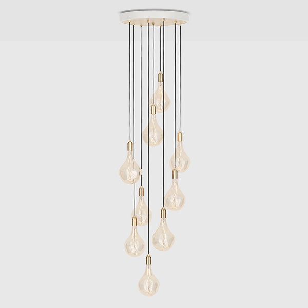 Brass Nine Pendant w/ Voronoi II