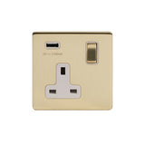 1G USB Socket w/ White Insert