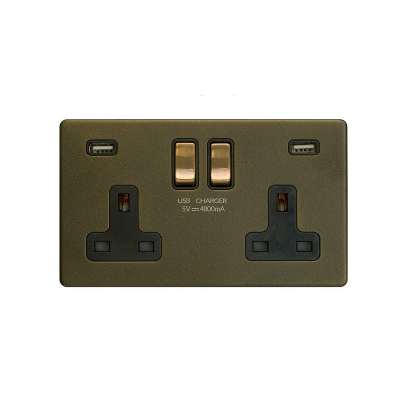 2G USB Socket w/ Black Insert