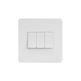 3G Switch 10A w/ White Insert / Flat Plate