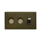 3G Light Switch w/ 2 Dimmers