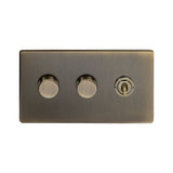 3G Toggle Switch w/ 2 Dimmers