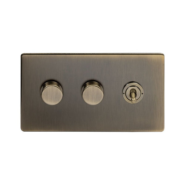 3G Toggle Switch w/ 2 Dimmers