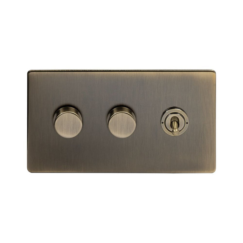 3G Toggle Switch w/ 2 Dimmers