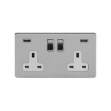 2G USB Socket w/ White Insert