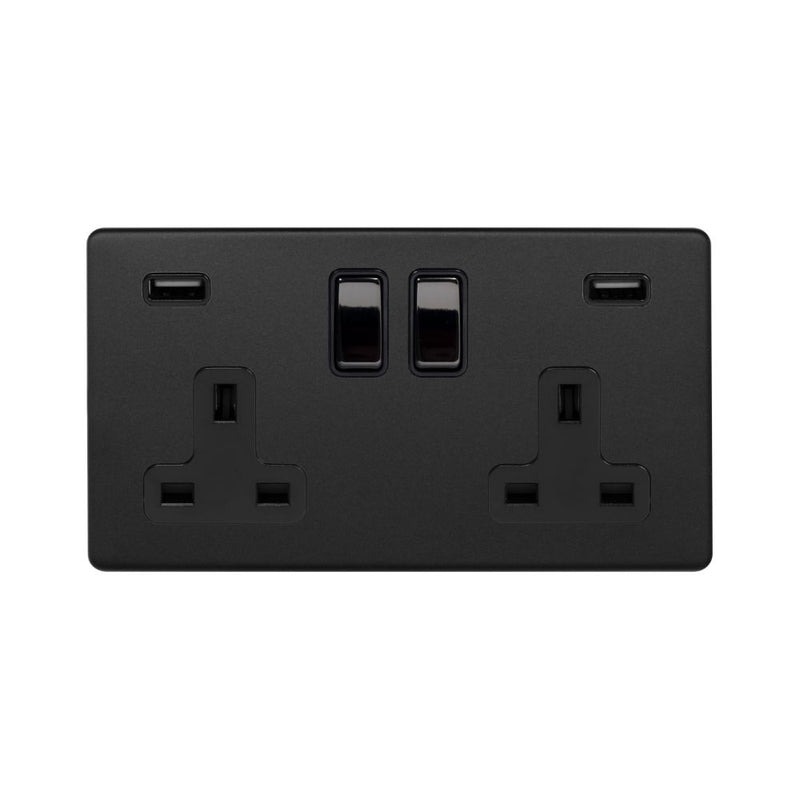 2G USB Socket w/ Black Insert